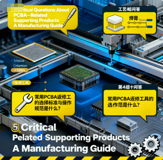 PCBA (Printed Circuit Board Assembly) is the core of nearly all electronic devices, but its manufacturing efficiency, quality, and reliability depend heavily on a range of surrounding supporting products. From PCB substrates and solder masks that form the